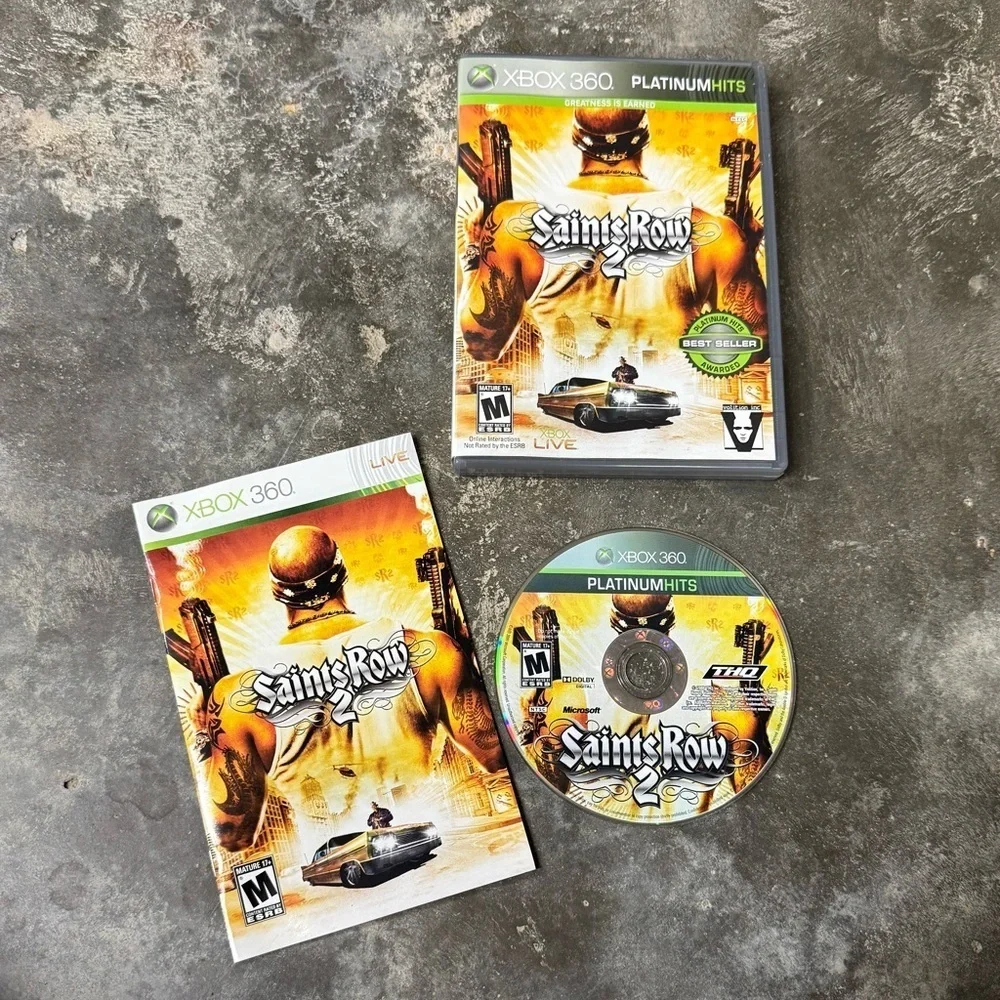 Saints Row 2 Xbox 360 Platinum Hits Complete CIB Tested